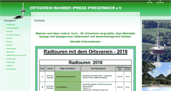 Desktop Screenshot of ortsverein-wahnbek.de
