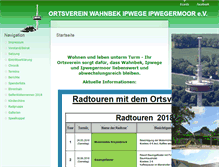 Tablet Screenshot of ortsverein-wahnbek.de